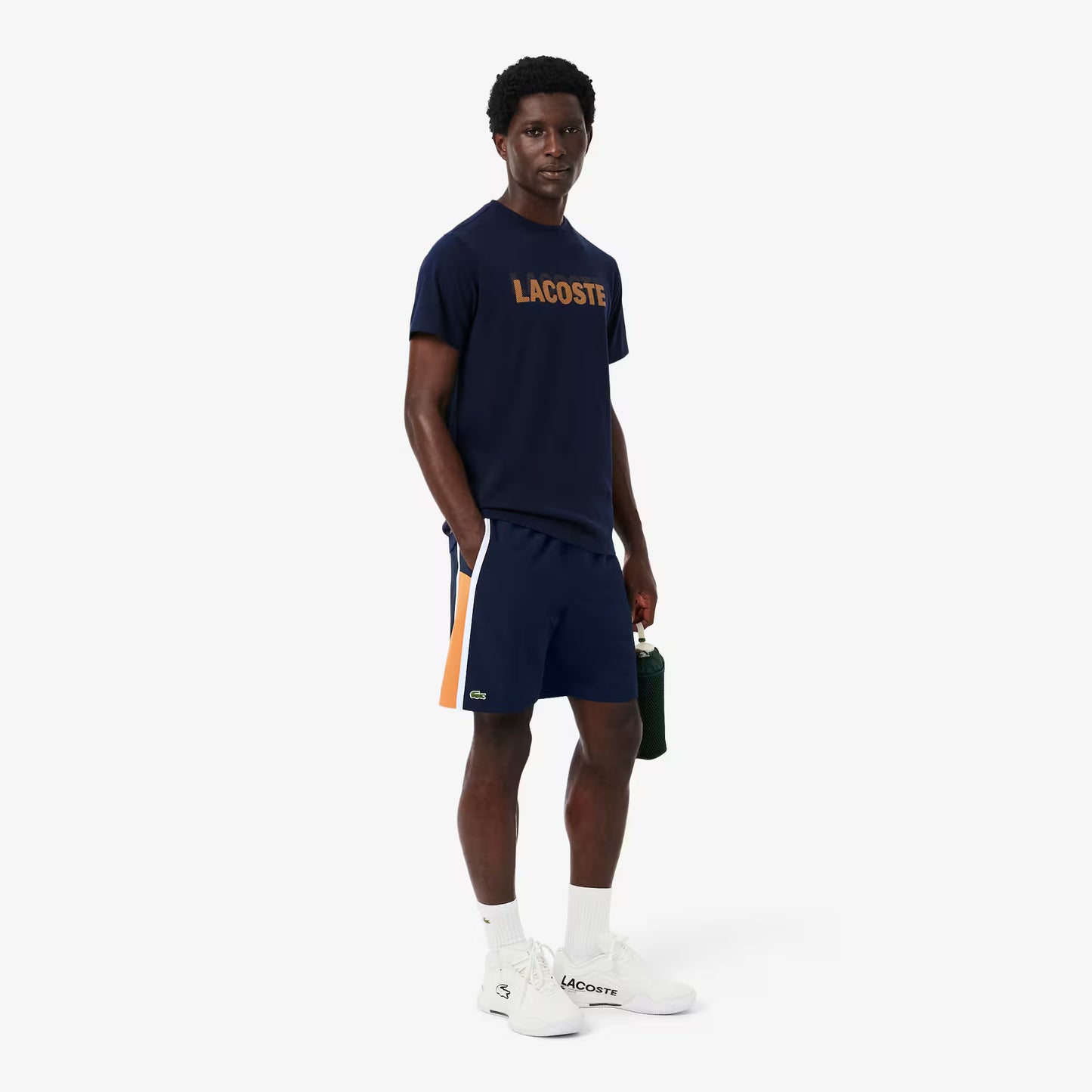 Leichte Tennis-Shorts mit Farbblock-Streifen