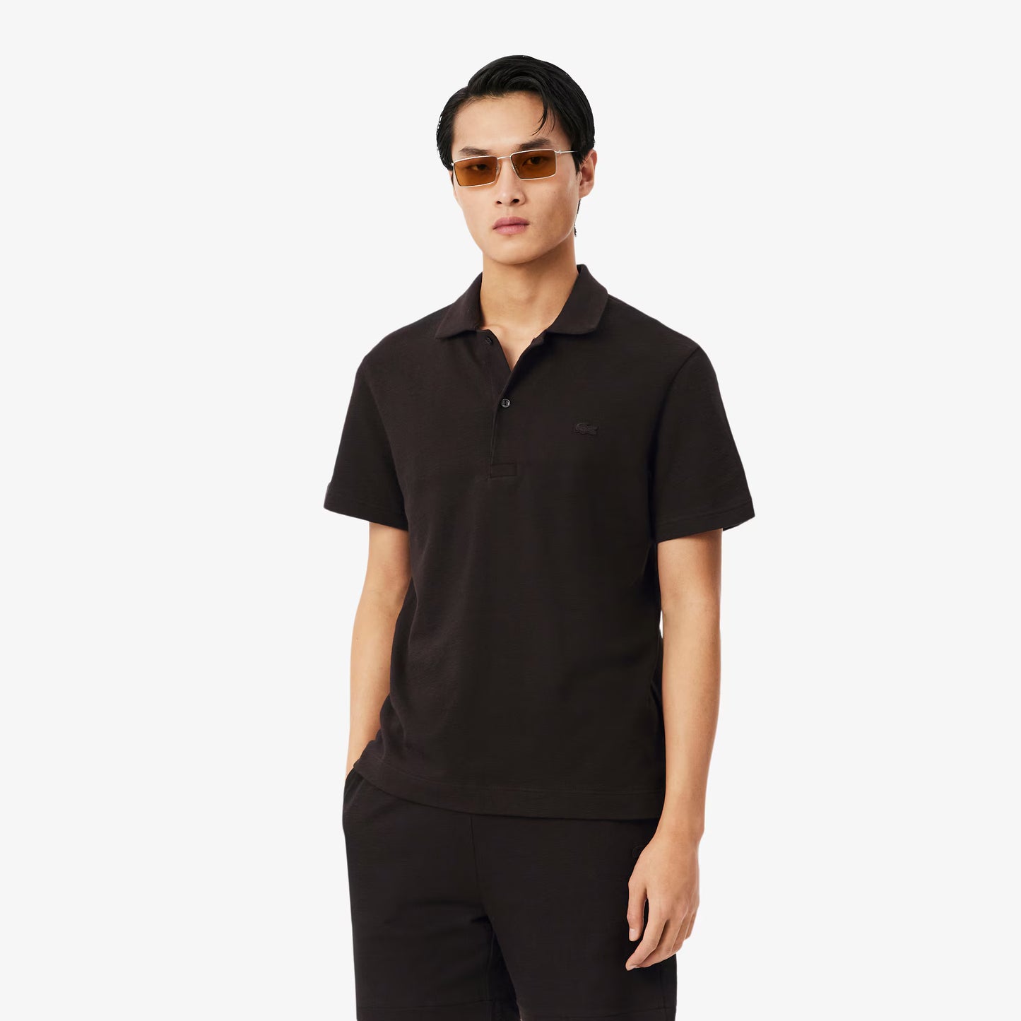 Klassisches Poloshirt mit Strukturmuster