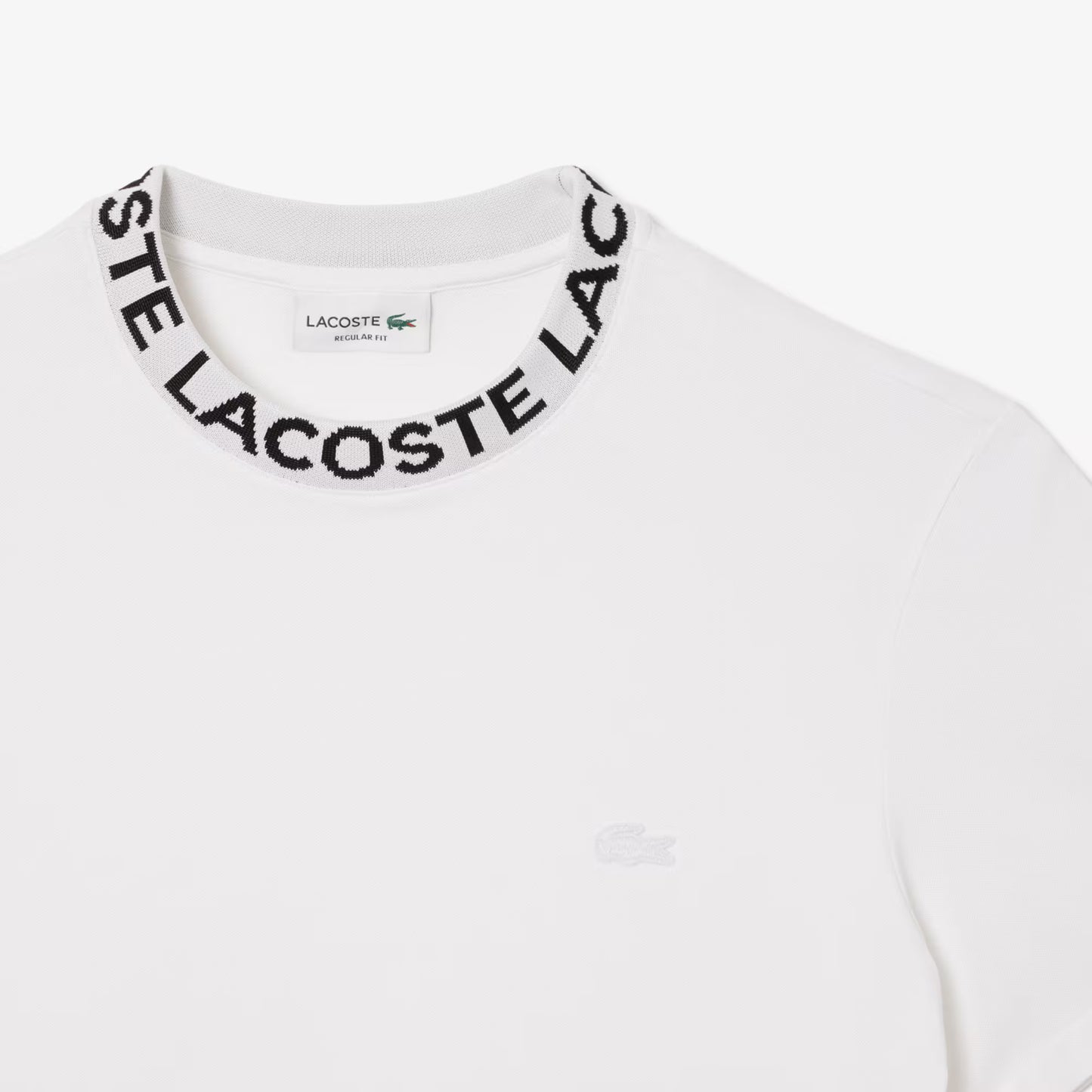 T-Shirt aus Jacquard-Piqué mit Markenlogo