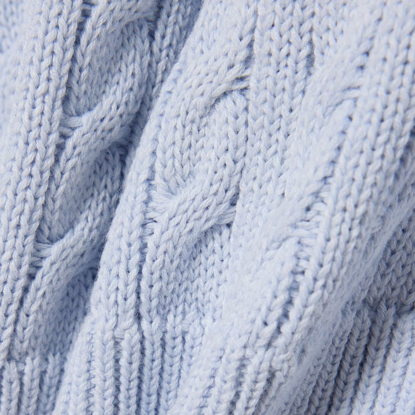 Zopfmusterpullover aus Baumwolle