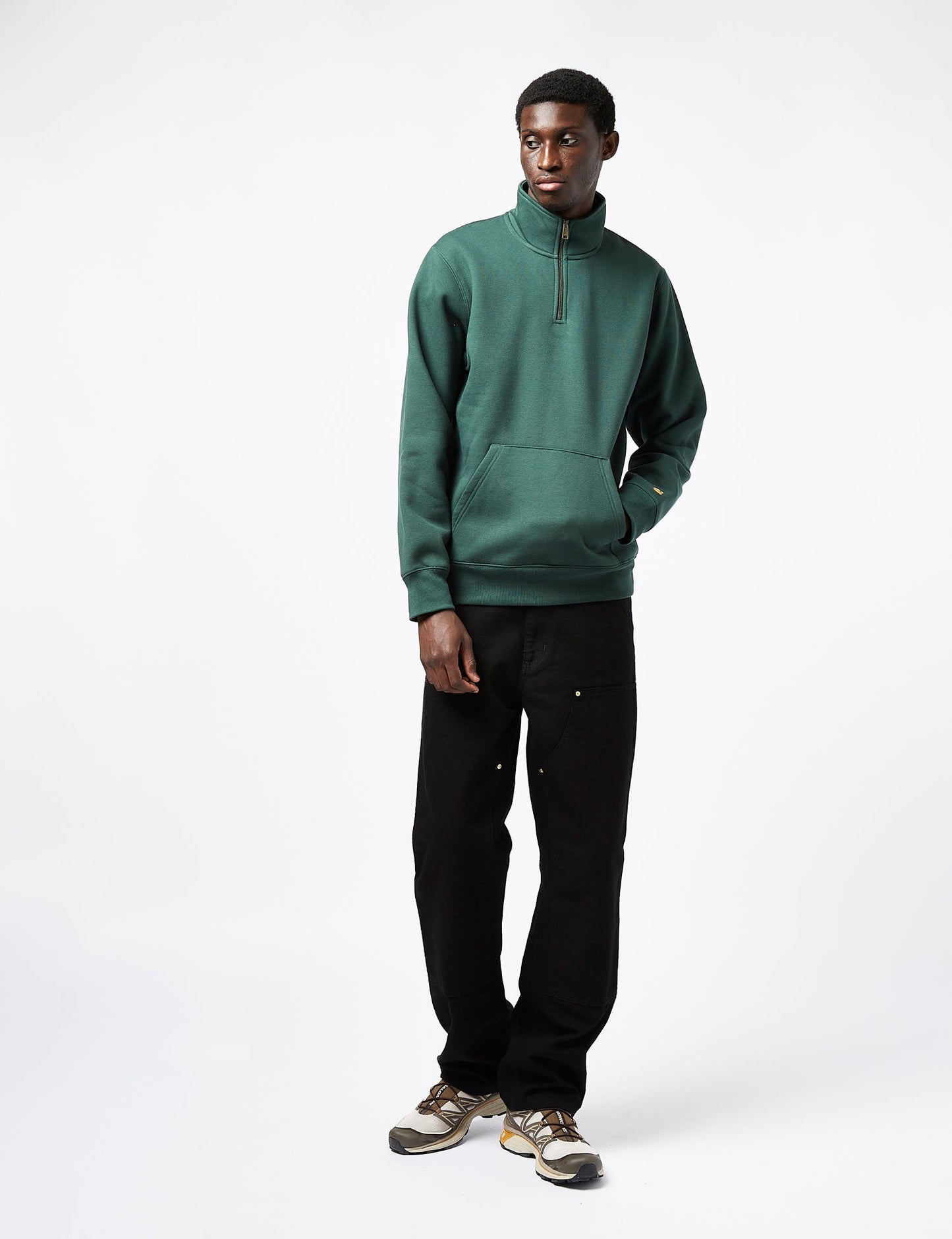 Chase Neck-Reißverschluss-Sweatshirt – Discovery Green