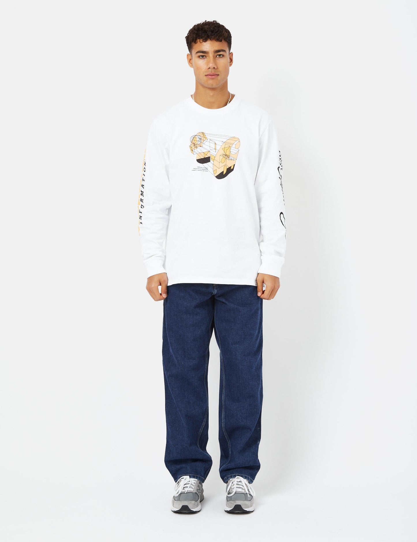 Einzelne Knie-Jeans (Relaxed Fit) – Blau
