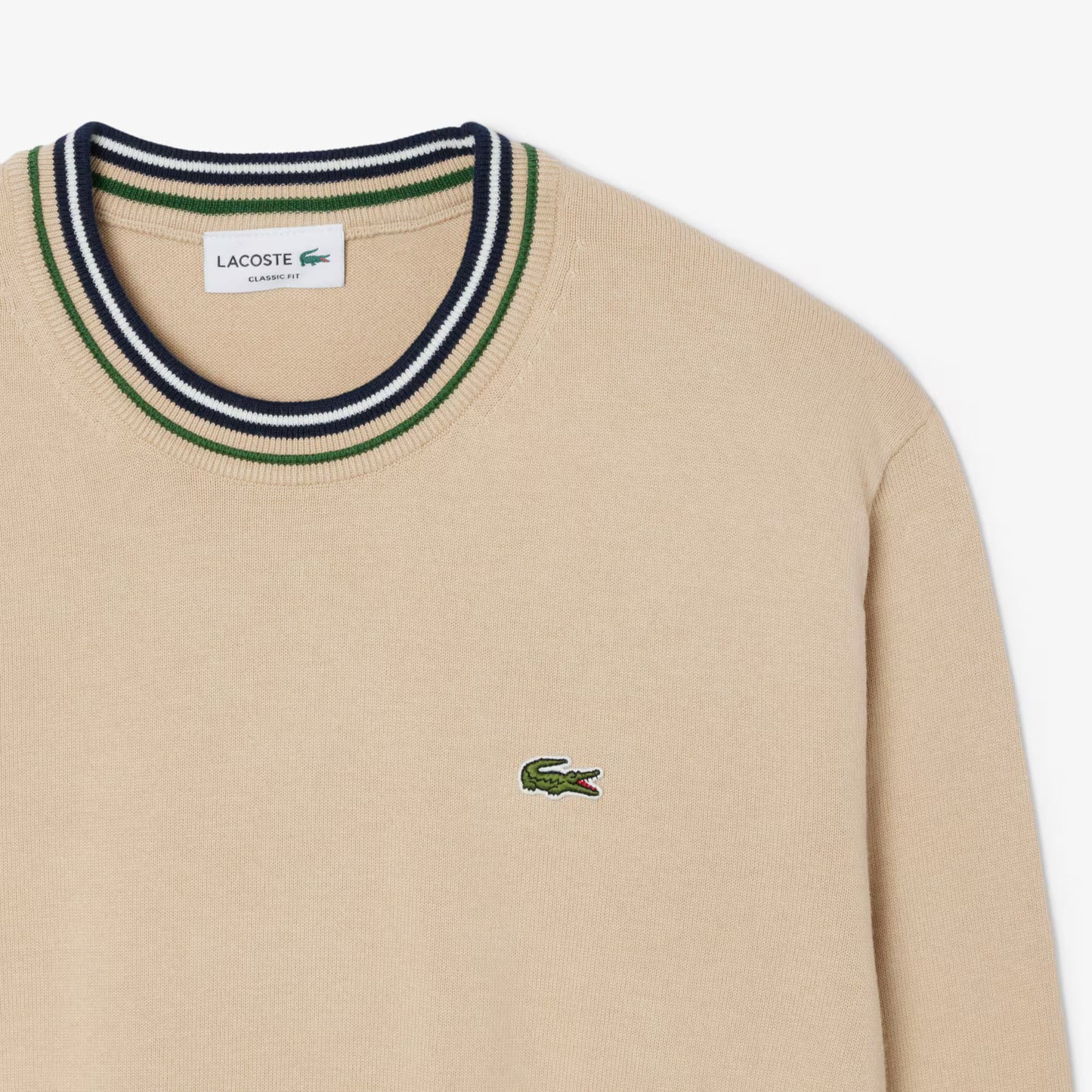 Gestreifter Baumwoll-Jersey-Pullover