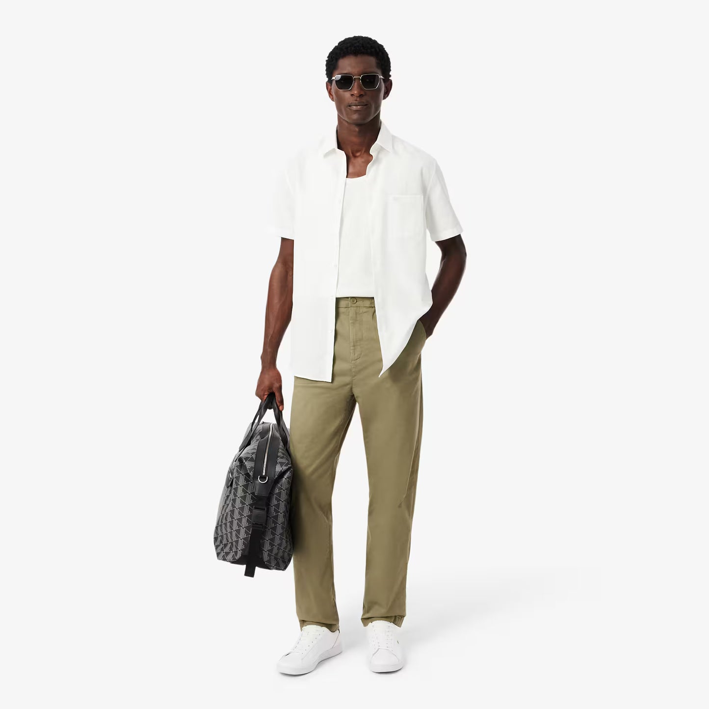 Regular Fit Chino Hose aus Baumwoll-Twill 2