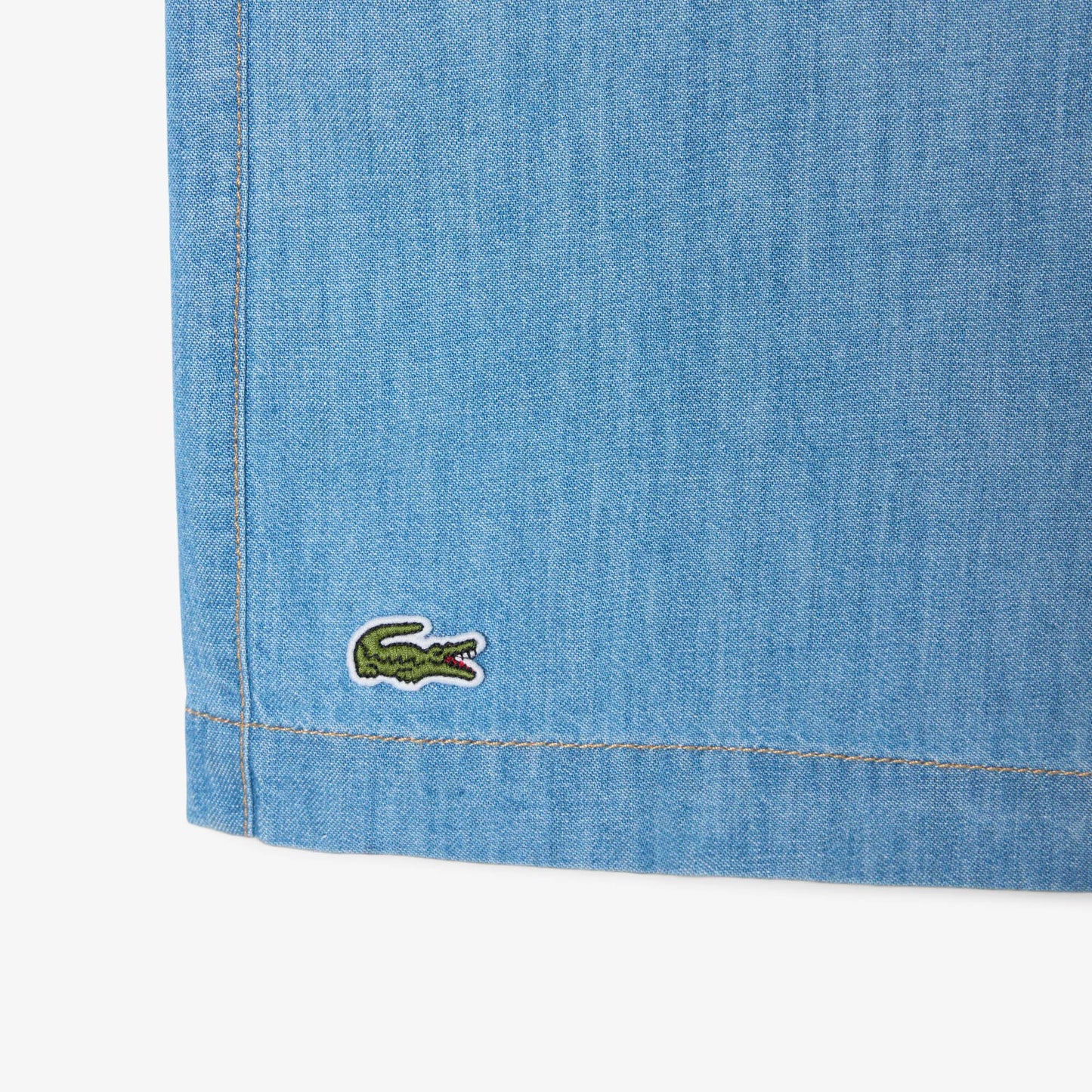 Relaxed Fit Jeanshemd mit offenem Kragen