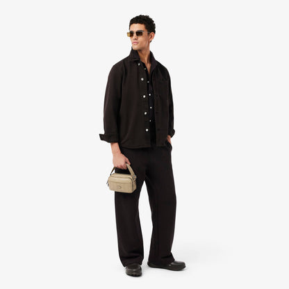 Leder-Monogramm-Satchel