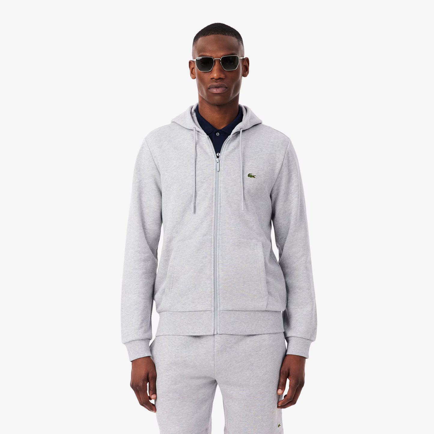 Fleece-Kapuzenjacke mit Reißverschluss