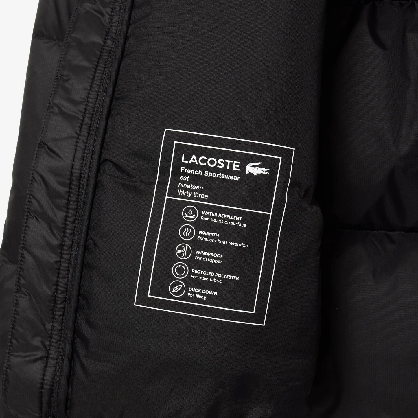 Kurze wasserabweisende Kapuzen-Steppjacke
