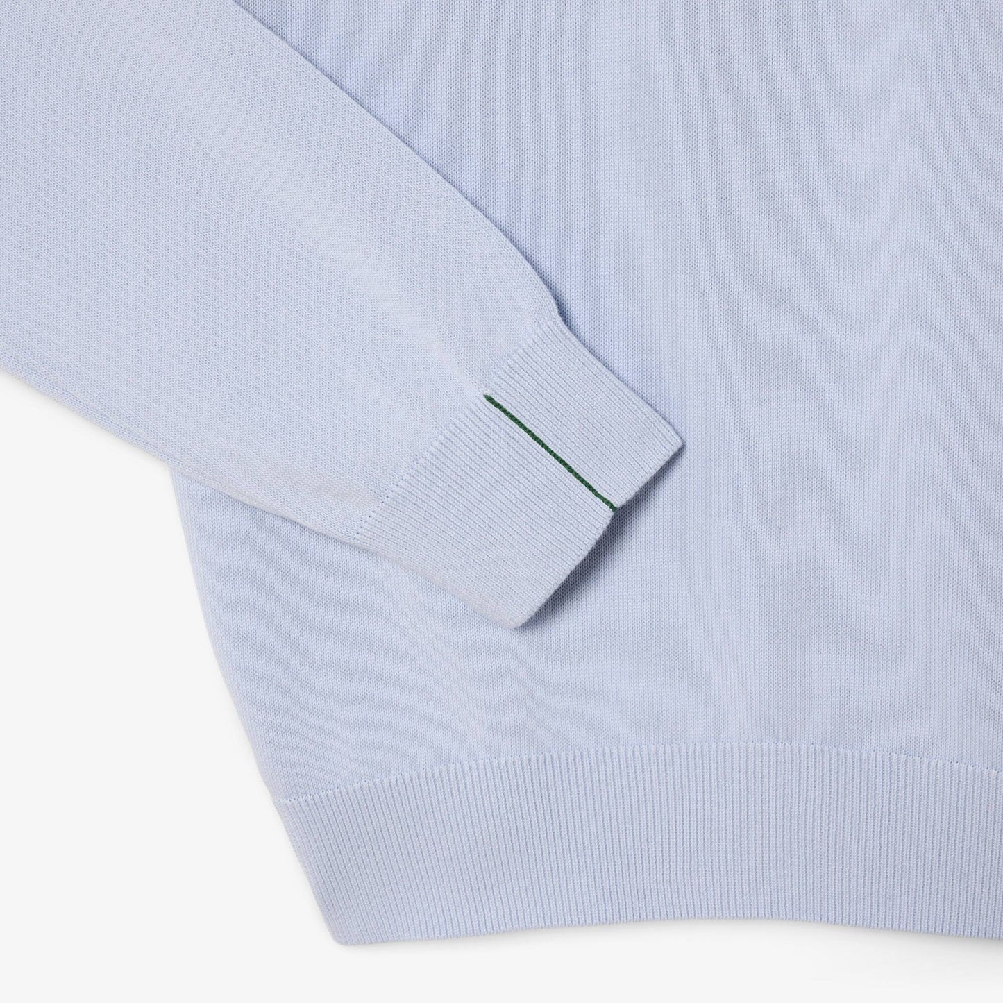 Monochromer Baumwoll-V-Ausschnitt-Pullover