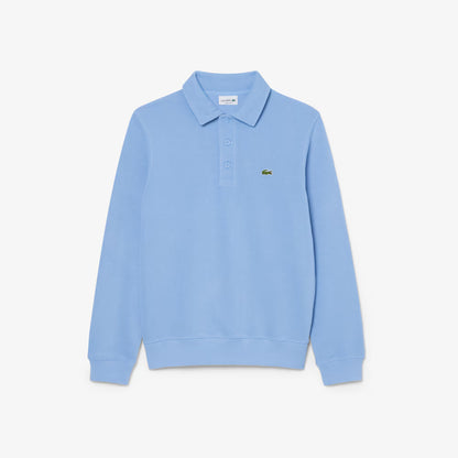Geripptes Baumwoll-Polo-Sweatshirt