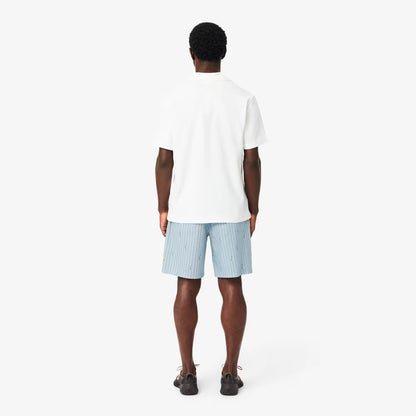 Shorts aus Baumwolle mit Krokoprint-Streifen