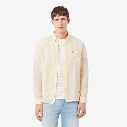 Regular Fit Striped Linen Shirt