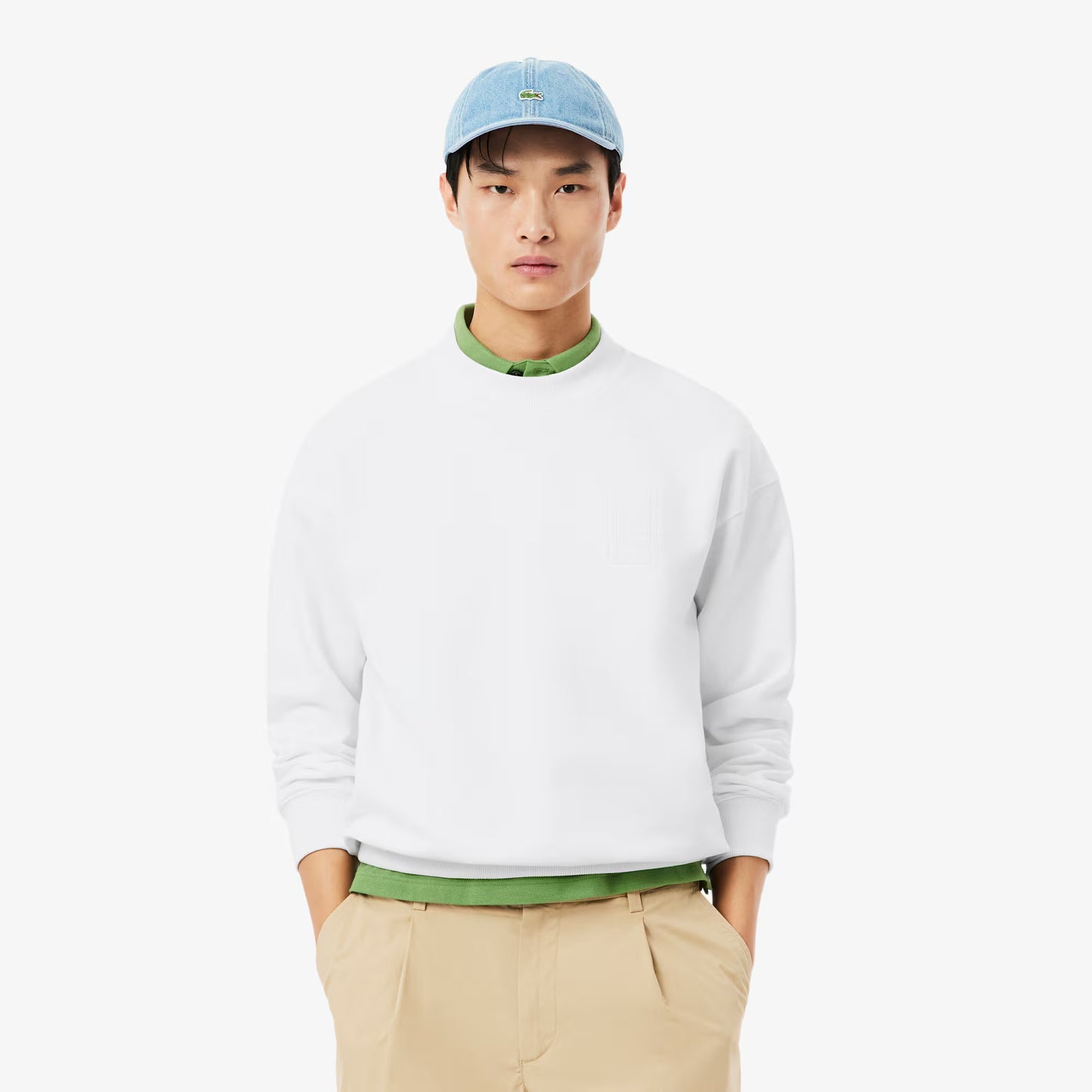 Besticktes Fleece-Sweatshirt