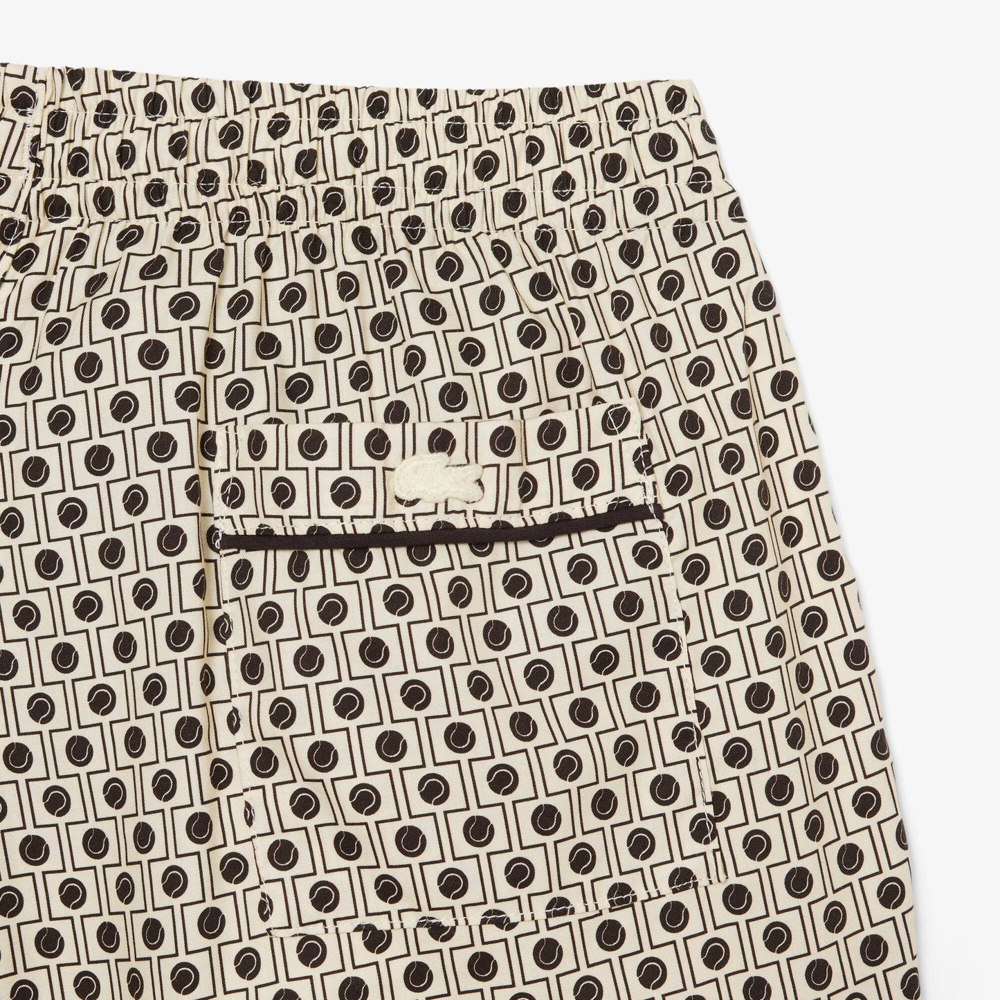 Bermudas aus Baumwollmischung mit Print und lockerer Passform