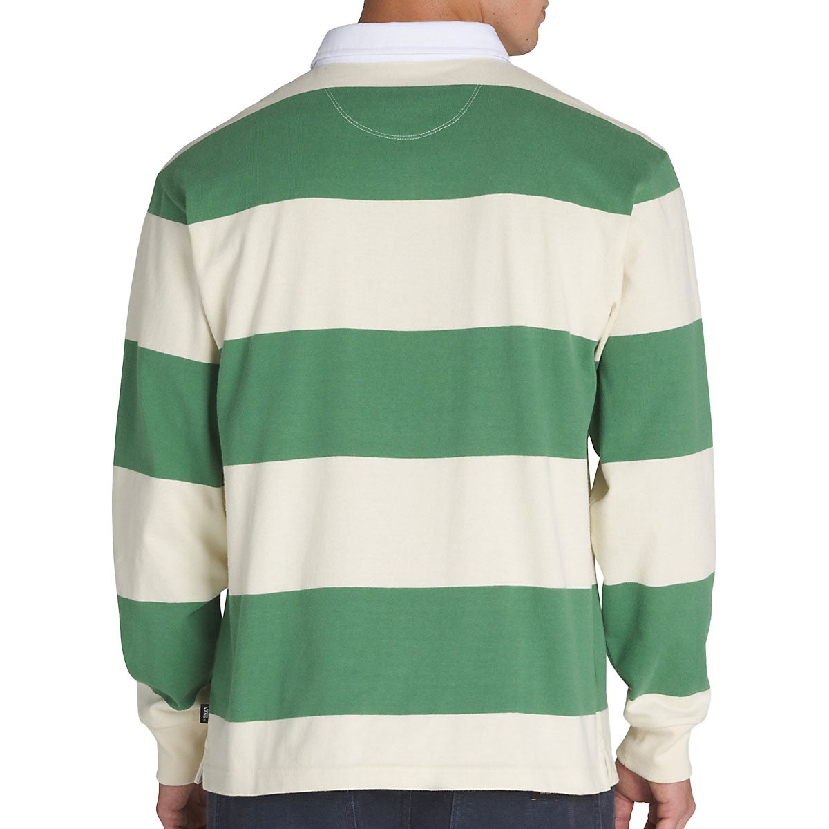 Ward Stripe Rugby Langarm-Strickhemd