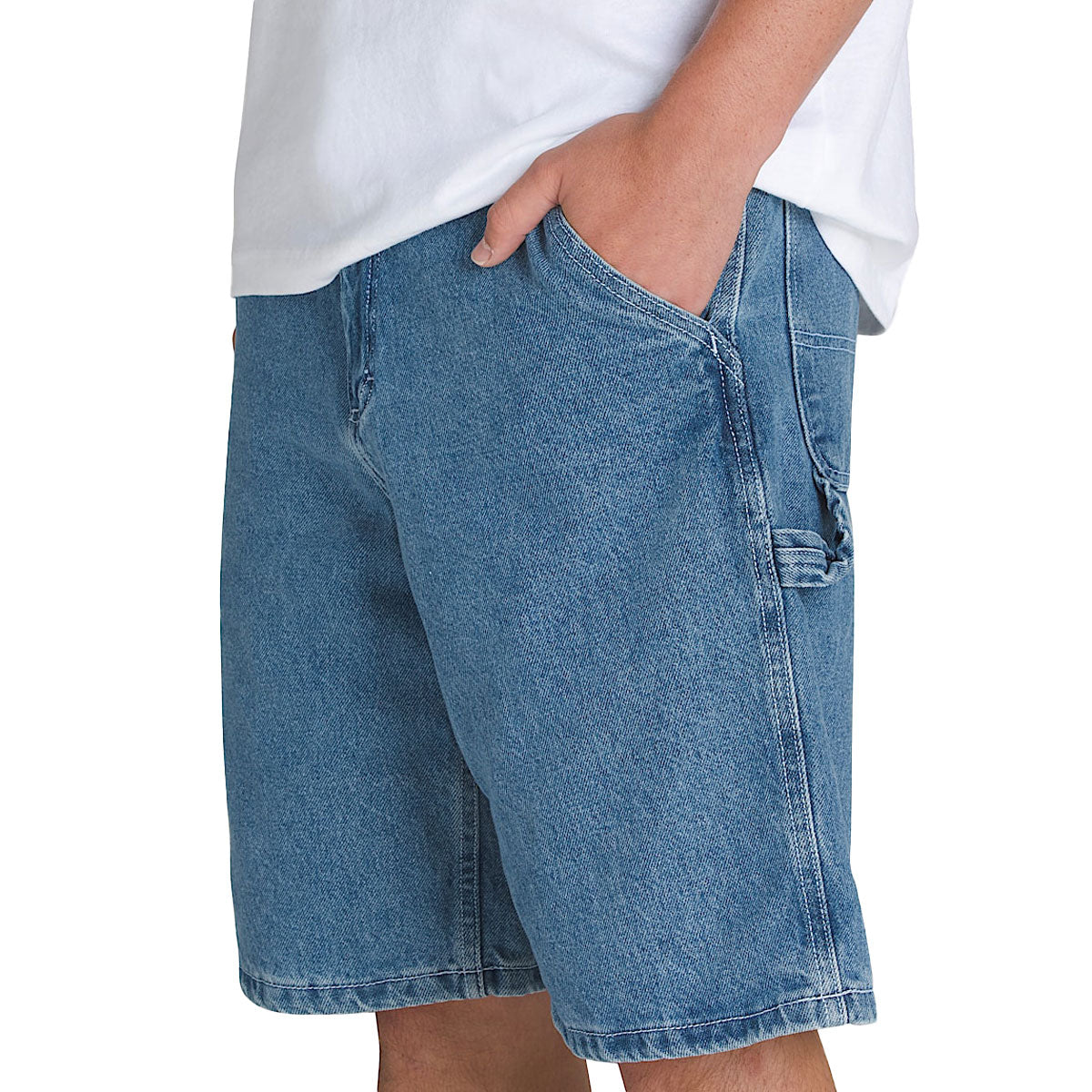 Drill Chore Loose Denim Shorts