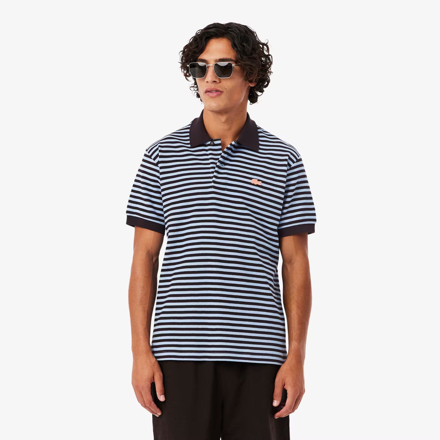Klassisches Poloshirt mit Strukturstreifen