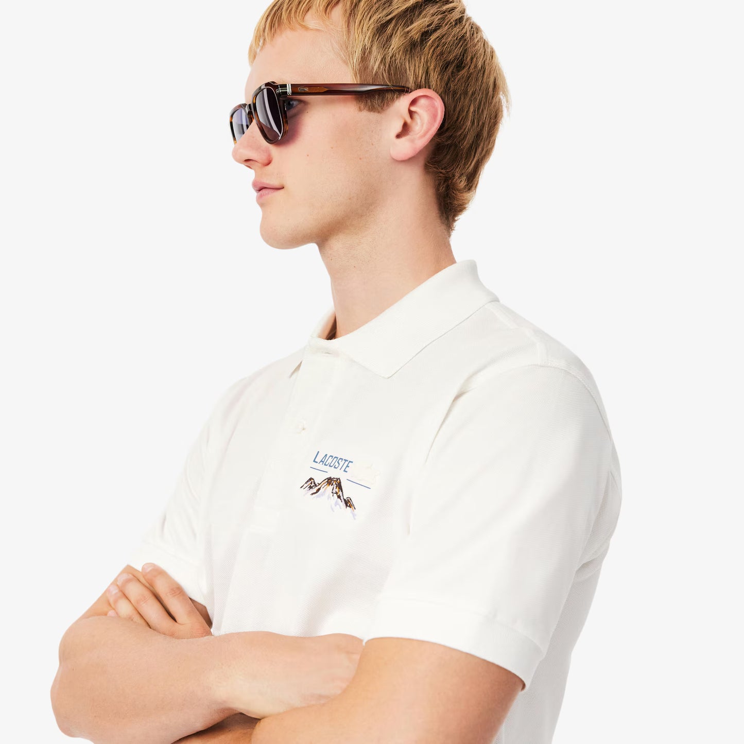 Klassisches Poloshirt mit besticktem Motiv aus Piqué