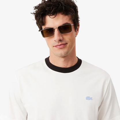 T-Shirt aus Baumwolle im Colour-Block-Design und klassischer Passform