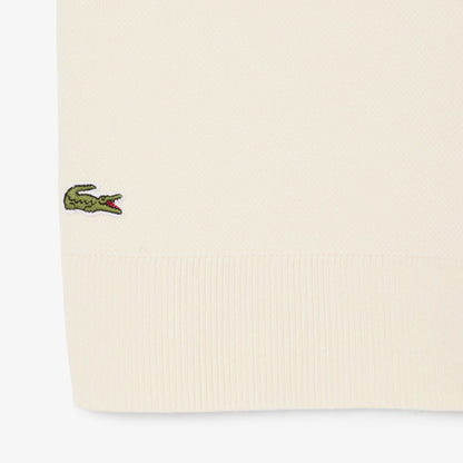 Französischer Pullover mit Abzeichen und Akzentkragen
