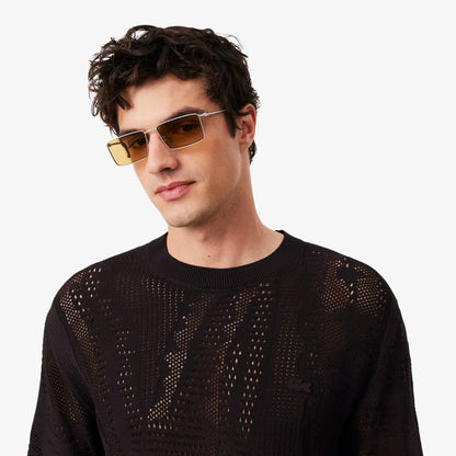 Locker geschnittener, kurzärmeliger Pullover mit Print