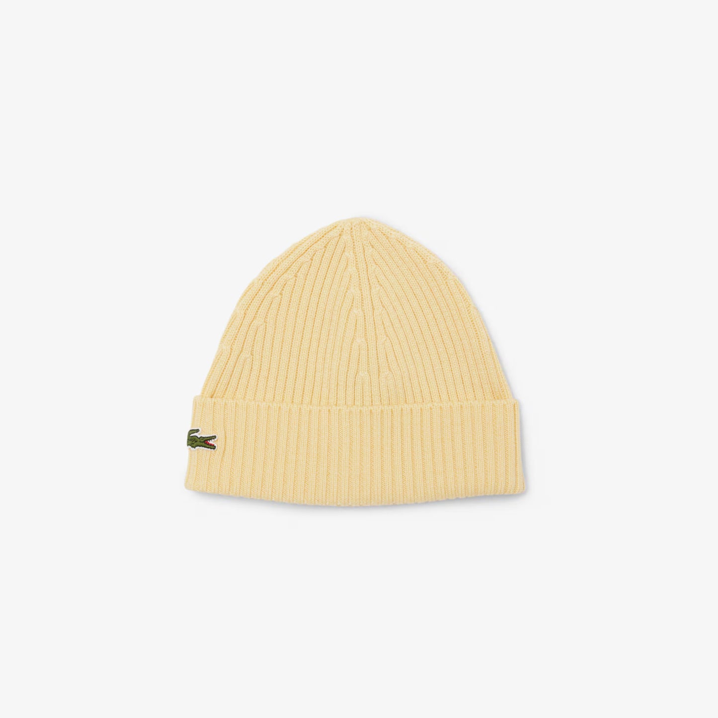 Rippstrick-Beanie aus gebürsteter Wolle