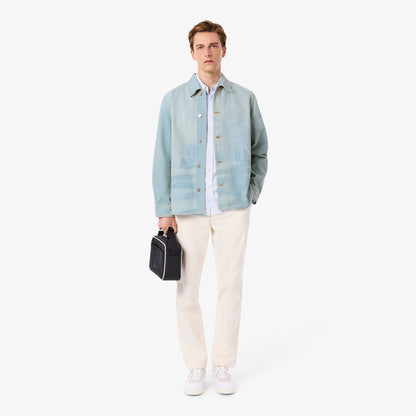 Landscape Motif Denim Overshirt