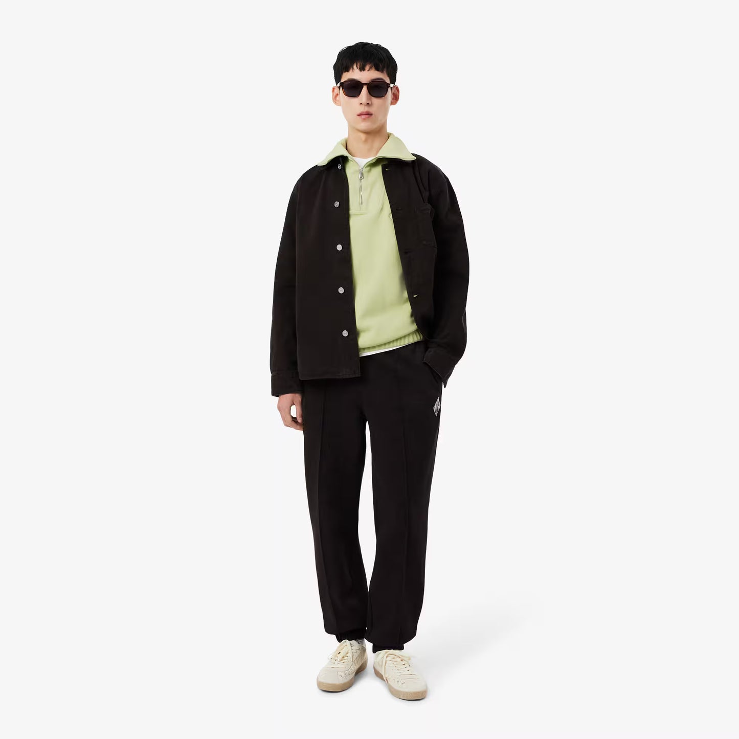 Sweatshirt aus Pikee mit Reißverschluss am Hals und lockerer Passform