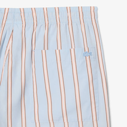 Gestreifte Shorts aus Baumwollpopeline