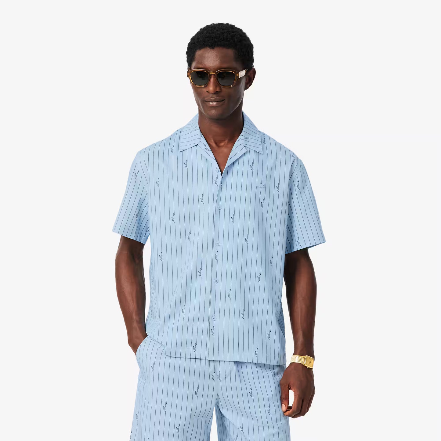 Hemd aus Twill mit Print im Relaxed Fit