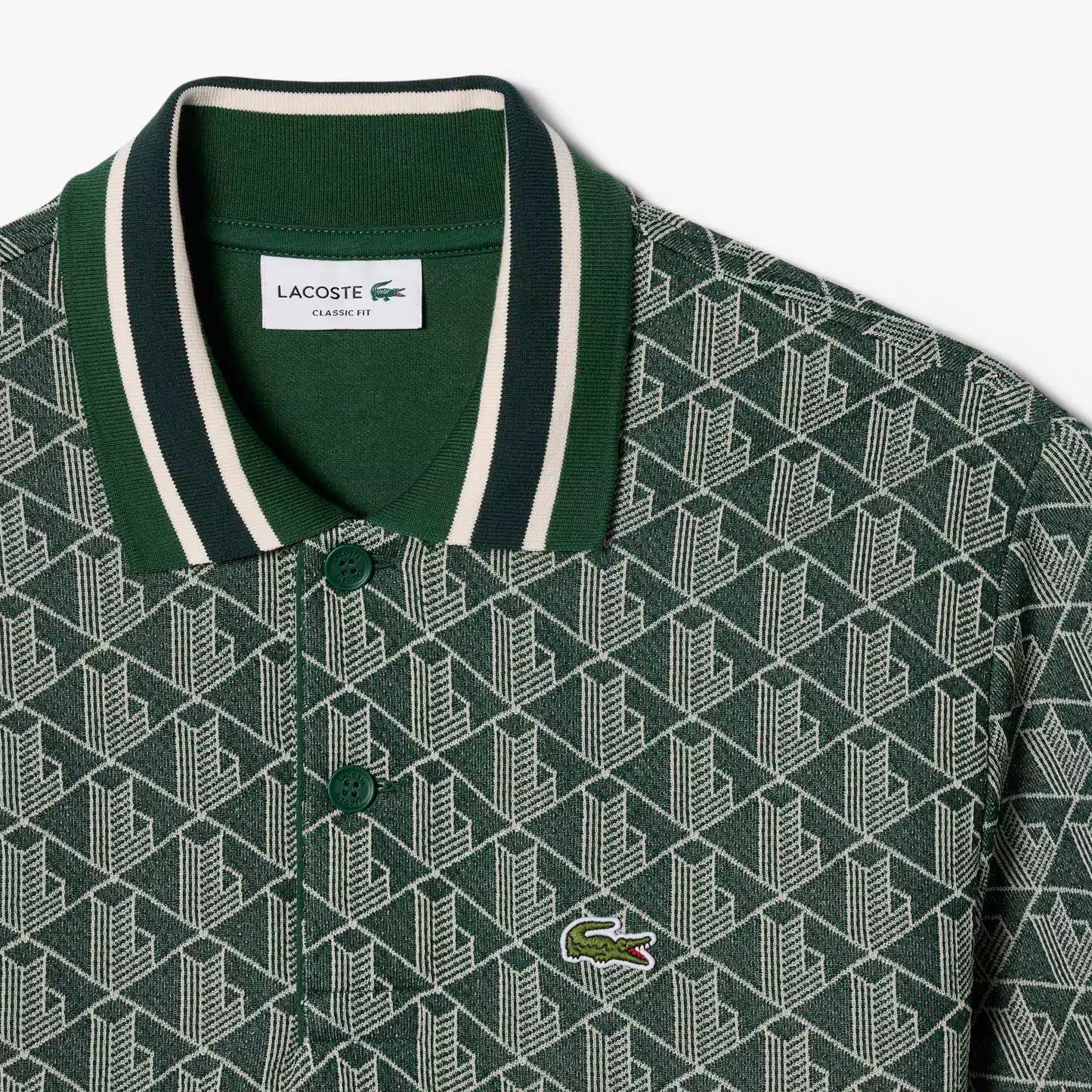 Klassisches Polohemd mit Monogramm-Jacquard