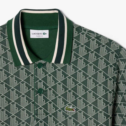 Klassisches Polohemd mit Monogramm-Jacquard