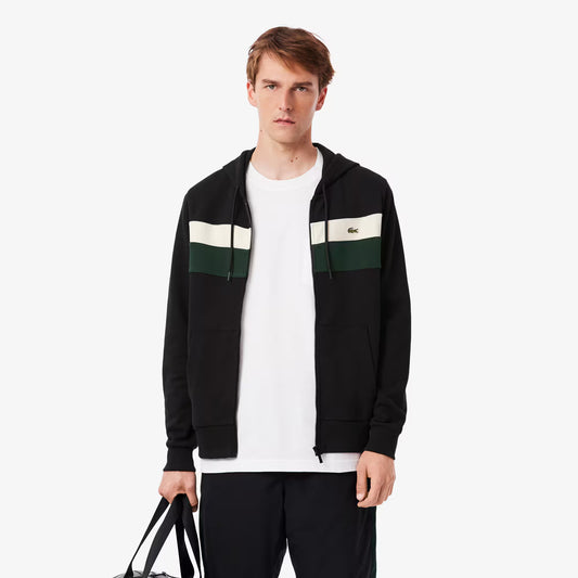 Zipped Colour-Block Hoodie
