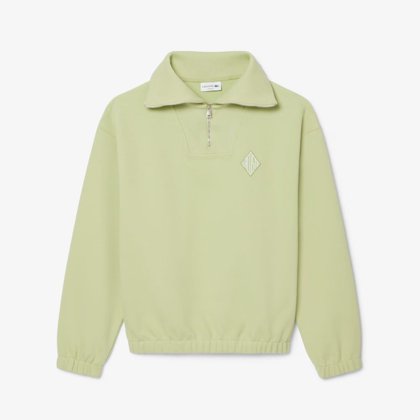 Sweatshirt aus Pikee mit Reißverschluss am Hals und lockerer Passform