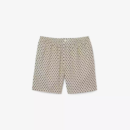 Bermudas aus Baumwollmischung mit Print und lockerer Passform
