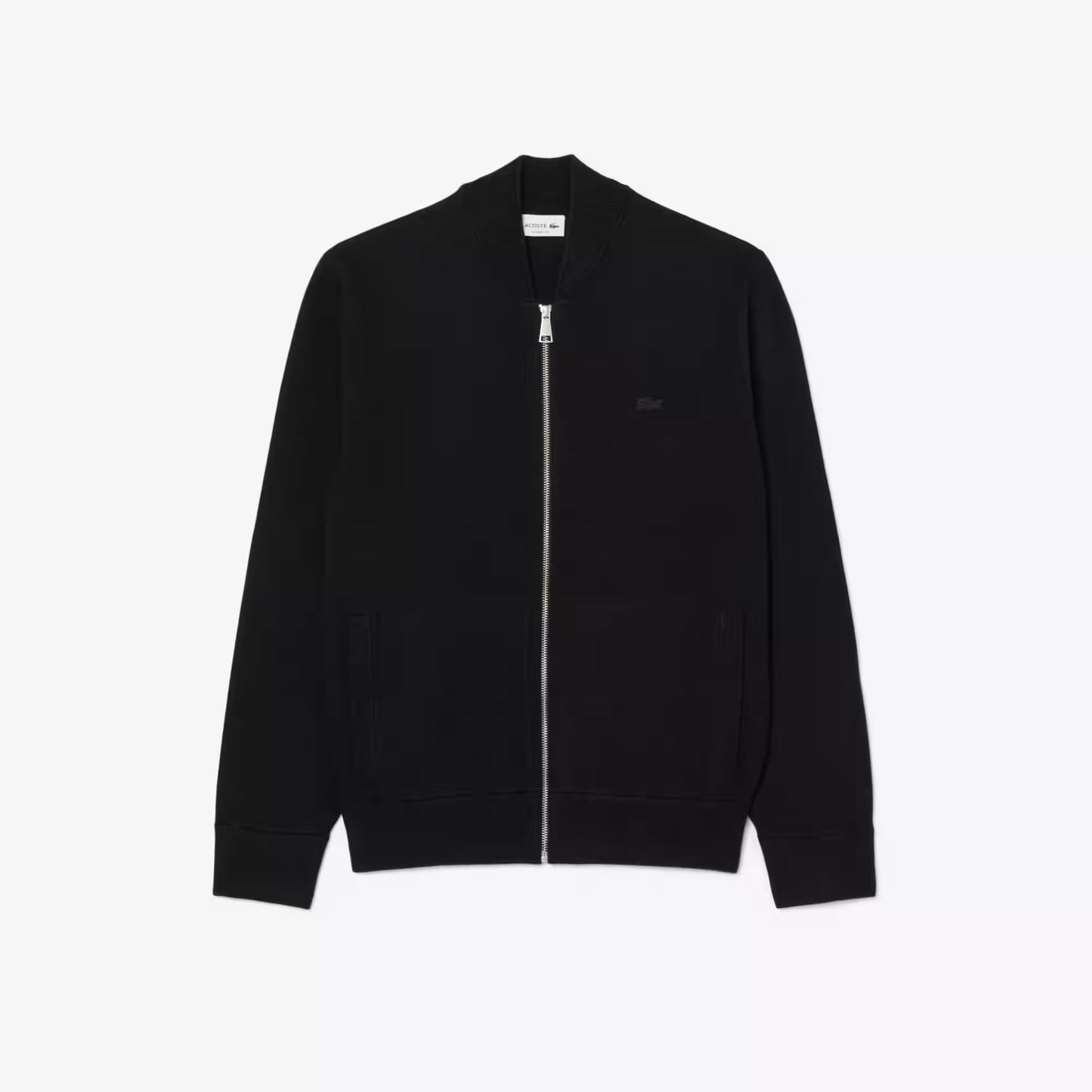 Zipped Double Face Knit Bomber Jacket