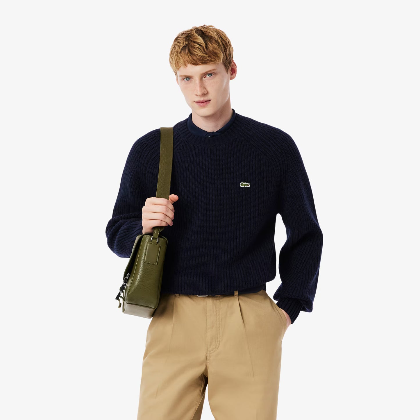 Dicker Rundhals-Wollpullover