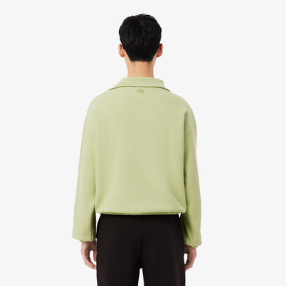 Sweatshirt aus Pikee mit Reißverschluss am Hals und lockerer Passform