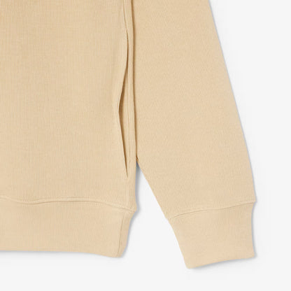 Interlock-Sweatshirt mit hohem Kragen und Reißverschluss