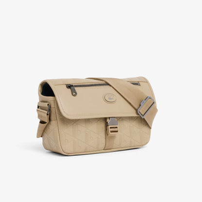 Kleine Monogramm-Lederklappen-Satchel