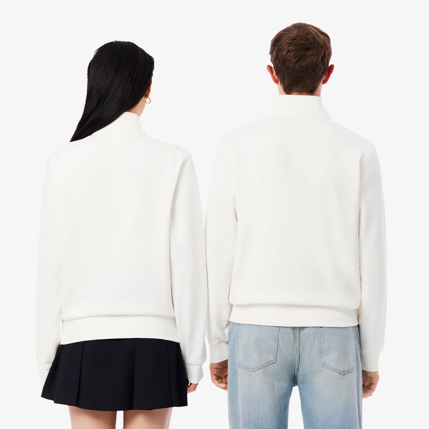 Sweatshirt mit geprägtem Stehkragen und Reißverschluss
