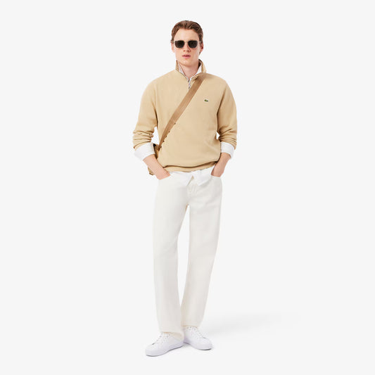 Zip-Up High Neck Interlock Sweatshirt