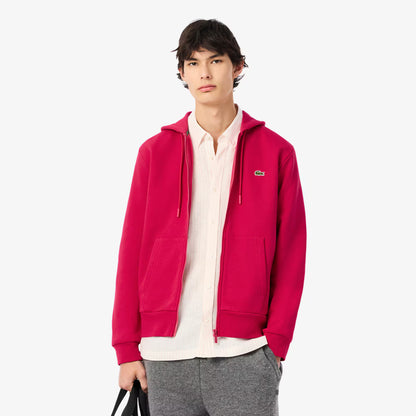 Fleece-Kapuzenjacke mit Reißverschluss