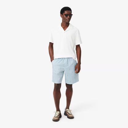 Shorts aus Baumwolle mit Krokoprint-Streifen