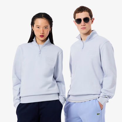 Sweatshirt mit geprägtem Stehkragen und Reißverschluss