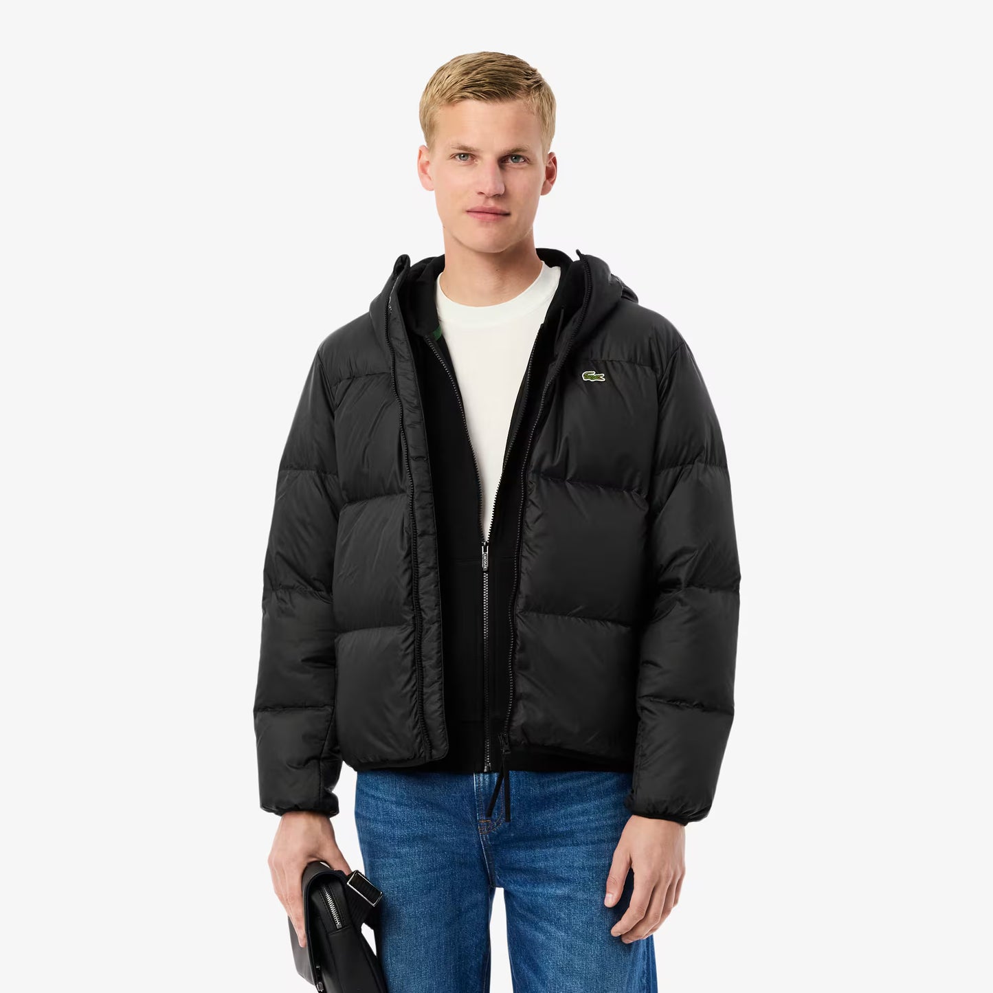 Kurze wasserabweisende Kapuzen-Steppjacke