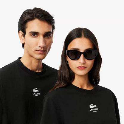 Baumwoll-T-Shirt mit Signature-Print