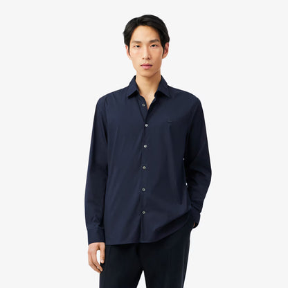 Slim-Fit-Hemd aus Stretch-Popeline
