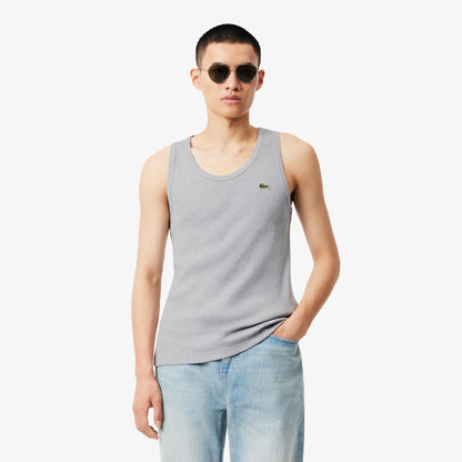 Schmal geschnittenes Ripp-Tanktop aus Baumwolle
