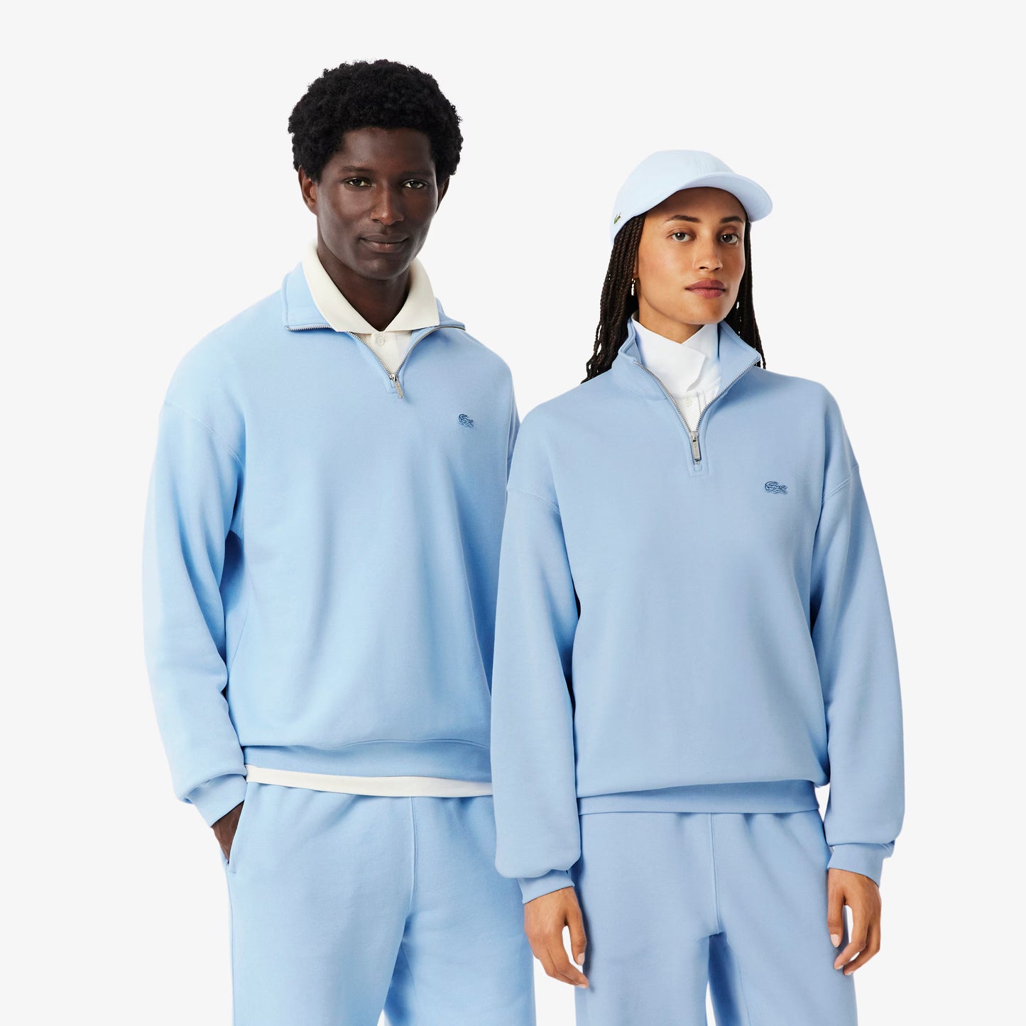 Schweres Fleece-Sweatshirt mit Reißverschlusskragen